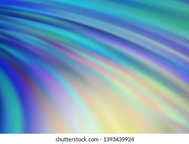 Light Blue, Green vector pattern with lamp shapes. Modern gradient abstract illustration with bandy lines. A completely new template for your business design.