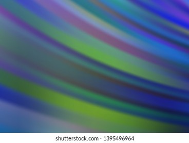 Light Blue, Green vector pattern with narrow lines. Lines on blurred abstract background with gradient. Pattern for websites, landing pages.