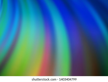 Light Blue, Green vector pattern with curved circles. Colorful abstract illustration with gradient lines. Pattern for your business design.