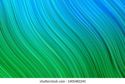 Light Blue, Green vector pattern with lamp shapes. Glitter abstract illustration with wry lines. The best blurred design for your business.