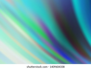 Light Blue, Green vector pattern with lamp shapes. Shining illustration, which consist of blurred lines, circles. Brand new design for your ads, poster, banner.