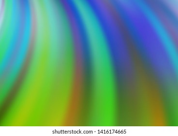 Light Blue, Green vector pattern with liquid shapes. Shining illustration, which consist of blurred lines, circles. A completely new template for your business design.