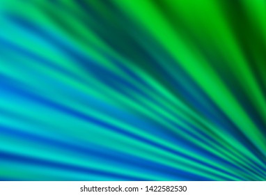 Light Blue, Green vector pattern with narrow lines. Blurred decorative design in simple style with lines. Pattern for business booklets, leaflets.