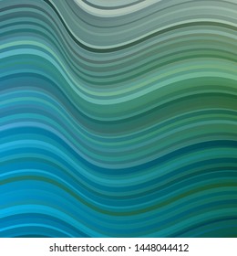 Light Blue, Green vector pattern with wry lines. Bright sample with colorful bent lines, shapes. Best design for your posters, banners.