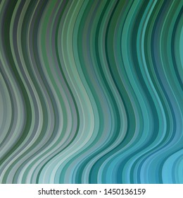 Light Blue, Green vector pattern with curved lines. Illustration in halftone style with gradient curves. Design for your business promotion.