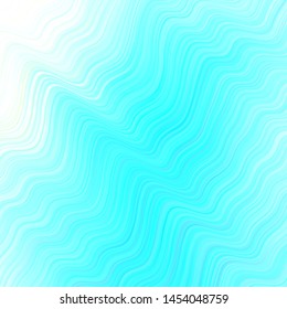 Light Blue, Green vector pattern with wry lines. A sample with colorful lines, shapes. A new texture for your ad, booklets, leaflets.