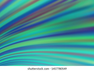 Light Blue, Green vector pattern with lines, ovals. Modern gradient abstract illustration with bandy lines. A completely new template for your business design.