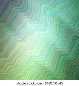 Light Blue, Green vector pattern with bent lines. Geometric illustration in abstract style with gradient.  A completely new design for your business.