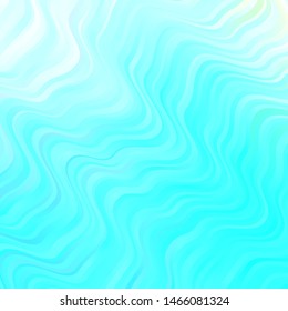 Light Blue, Green vector pattern with curved lines. Abstract illustration with bandy gradient lines. Pattern for commercials, ads.