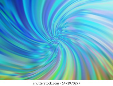 Light Blue, Green vector pattern with bent ribbons. Geometric illustration in marble style with gradient.  The template for cell phone backgrounds.