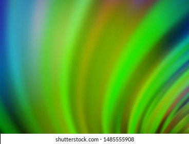 Light Blue, Green vector pattern with curved circles. Shining crooked illustration in marble style. The template for cell phone backgrounds.