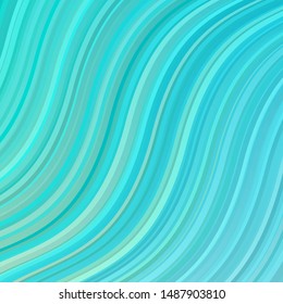 Light Blue, Green vector pattern with curved lines. Colorful illustration in circular style with lines. Best design for your posters, banners.