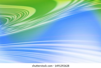 Light Blue, Green vector pattern with curved lines. A completely new colorful illustration in simple style. The best colorful design for your business.