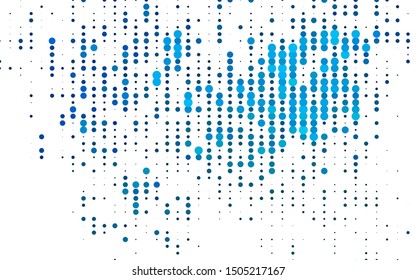 Light Blue, Green vector pattern with spheres. Illustration with set of shining colorful abstract circles. Design for posters, banners.