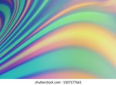 Light Blue, Green vector pattern with lamp shapes. Blurred geometric sample with gradient bubbles.  The best blurred design for your business.