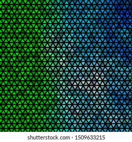 Light Blue, Green vector pattern with polygonal style. Beautiful illustration with triangles in nature style. Design for your promotions.