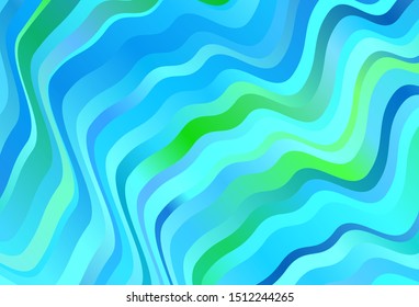Light Blue, Green vector pattern with lines. Colorful illustration in abstract style with gradient. The best colorful design for your business.