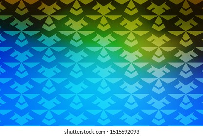Light Blue, Green vector pattern with lines. A shining illustration, which consists of curved lines. New composition for your brand book.