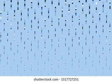 Light Blue, Green vector pattern with crystals, rectangles. Glitter abstract illustration with rectangular shapes. Smart design for your business advert.