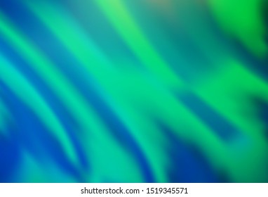 Light Blue, Green vector pattern with liquid shapes. Blurred geometric sample with gradient bubbles.  The elegant pattern for brand book.