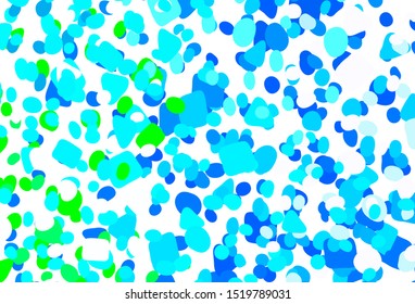 Light Blue, Green vector pattern with random forms. Colorful chaotic forms with gradient in modern style. Simple design for your web site.