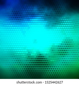 Light Blue, Green vector pattern with circles. Illustration with set of shining colorful abstract spheres. Pattern for business ads.