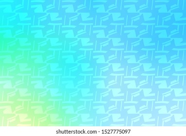 Light Blue, Green vector pattern with bent lines. Modern gradient abstract illustration with bandy lines. Marble style for your business design.