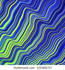 Light Blue, Green vector pattern with wry lines. Colorful illustration, which consists of curves. Pattern for busines booklets, leaflets