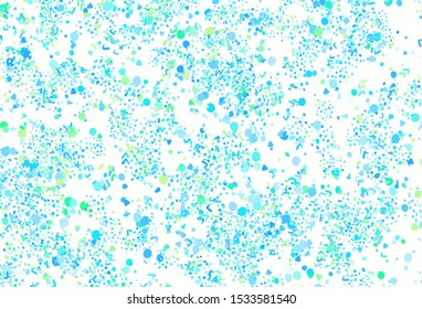 Light Blue, Green vector pattern with random forms. Simple colorful illustration with abstract gradient shapes. Best smart design for your business.