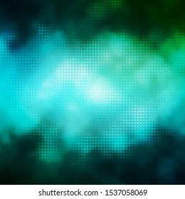 Light Blue, Green vector pattern with spheres. Abstract colorful disks on simple gradient background. Pattern for websites.