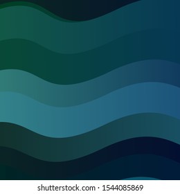 Light Blue, Green vector pattern with lines. Abstract illustration with gradient bows. Pattern for commercials, ads.