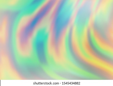 Light Blue, Green vector pattern with curved circles. Shining illustration, which consist of blurred lines, circles. The best blurred design for your business.