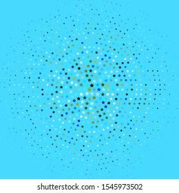 Light Blue, Green vector pattern with abstract stars. Colorful illustration with abstract gradient stars. Pattern for wrapping gifts.
