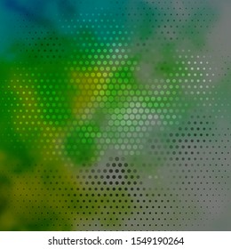 Light Blue, Green vector pattern with spheres. Glitter abstract illustration with colorful drops. New template for a brand book.