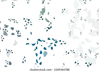 Light Blue, Green vector pattern with chaotic shapes. Colorful chaotic forms with gradient in modern style. Modern design for your business card.