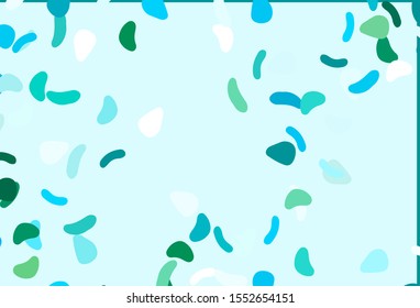Light Blue, Green vector pattern with chaotic shapes. Simple colorful illustration with abstract gradient shapes. Best smart design for your business.