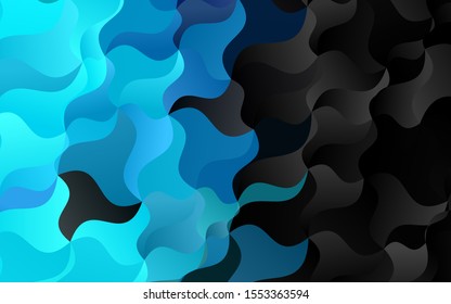 Light Blue, Green vector pattern with lines, ovals. Brand new colored illustration in marble style with gradient. New composition for your brand book.