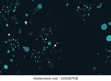 Light Blue, Green vector pattern with random forms. Decorative design in abstract style with random forms. Modern design for your business card.