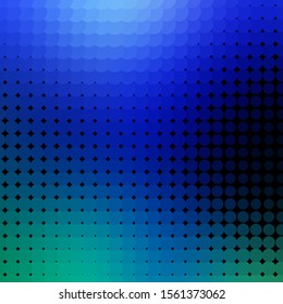 Light Blue, Green vector pattern with spheres. Colorful illustration with gradient dots in nature style. Pattern for booklets, leaflets.