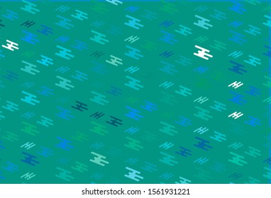 Light Blue, Green vector pattern with narrow lines. Shining colored illustration with narrow lines. Pattern for websites, landing pages.