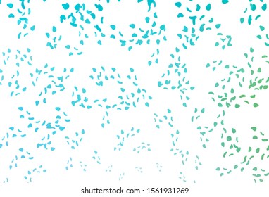Light Blue, Green vector pattern with chaotic shapes. Decorative design in abstract style with random forms. Elegant design for wallpapers.