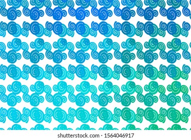 Light Blue, Green vector pattern with lava shapes. An elegant bright illustration with gradient. Marble style for your business design.