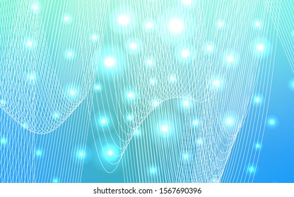 Light Blue, Green vector pattern with christmas ribbons. Blurred decorative design in anniversary style with confetti. The template can be used as a background for postcards.