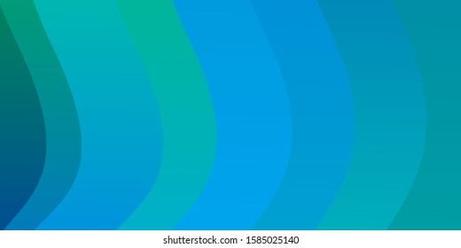Light Blue, Green vector pattern with lines. Colorful abstract illustration with gradient curves. Pattern for ads, commercials.
