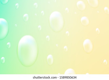 Light Blue, Green vector pattern with spheres. Blurred bubbles on abstract background with colorful gradient. New design for ad, poster, banner of your website.