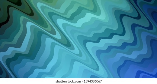 Light Blue, Green vector pattern with curved lines. Colorful illustration, which consists of curves. Pattern for websites, landing pages.