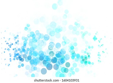 Light Blue, Green vector pattern with spheres. Beautiful colored illustration with blurred circles in nature style. Design for your business advert.