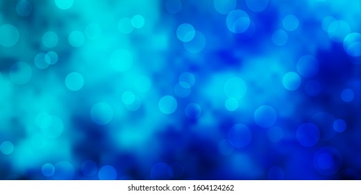 Light Blue, Green vector pattern with spheres. Abstract colorful disks on simple gradient background. Design for your commercials.