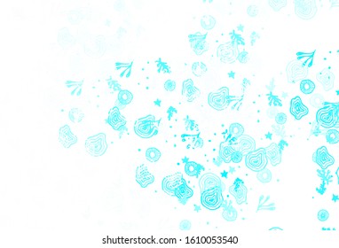 Light Blue, Green vector pattern with random forms. Modern abstract illustration with colorful random forms. Background for a cell phone.