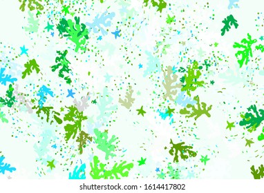 Light Blue, Green vector pattern with random forms. Colorful chaotic forms with gradient in modern style. Simple design for your web site.